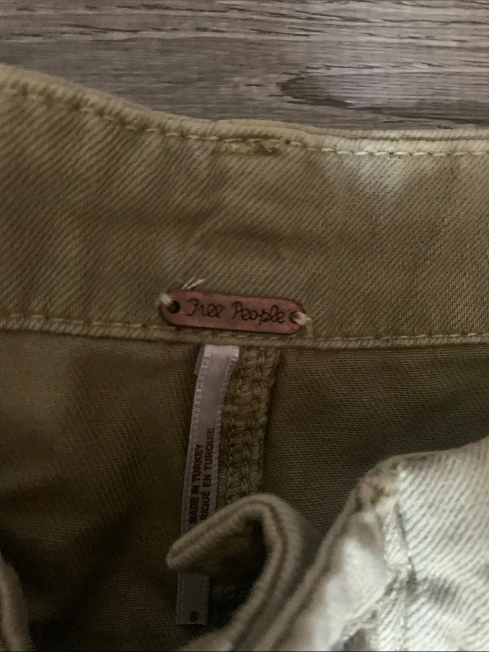 Free People Olive Green Cargo Trousers